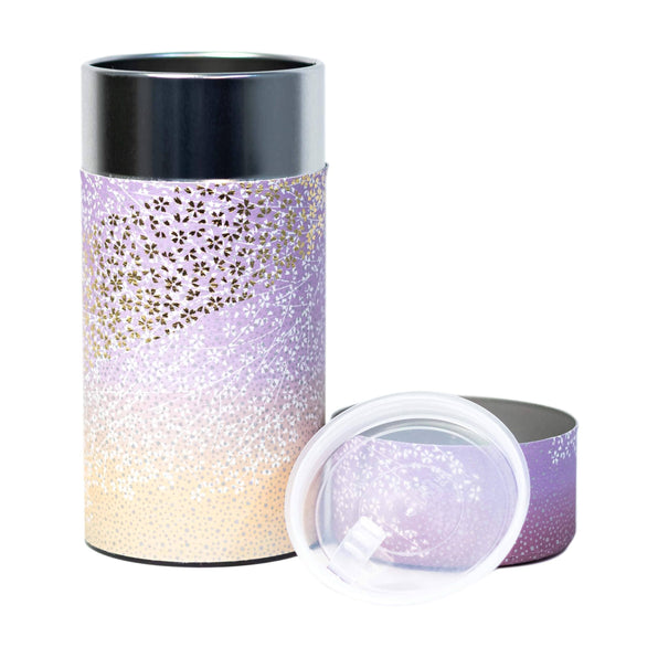 Japanese Tea Canister - Pink and Gold Flower  -  Accessories  -  Full Leaf Tea Company